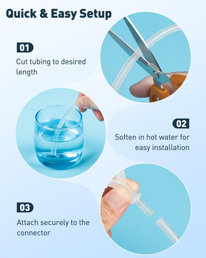 Pawfly 8 Pcs Aquarium Airline Tubing Connectors, 3/16" Airline Y Connector Splitter for Air Pump Tubing, 3 Way Hose Connectors, Plastic Barbed Hose Fittings for Fish Tank