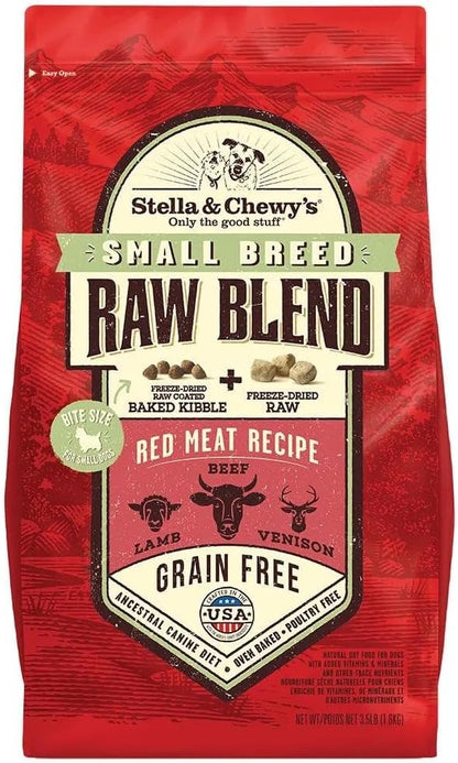 Stella and Chewy's Small Bred Raw Blend, 10 Pound, Red Meat Recipe, Grain-Free Dog Food