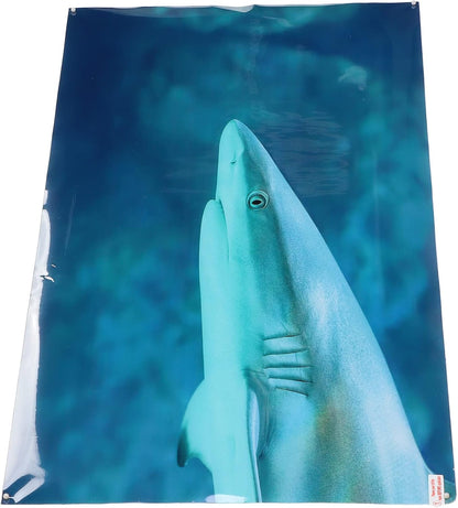 Aquarium Background Paper PVC Self Adhesive Clear 3D Decoration, Fish Tank Poster Backdrop, Realistic Underwater Scene with Fade Design, Easy to Apply Sticker for Glass A (91 * 50CM)