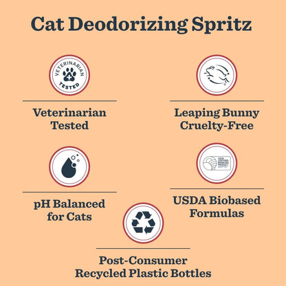 MRS. MEYER'S Clean Day Cat Deodorizing Spray, White Peach Scent, 8oz