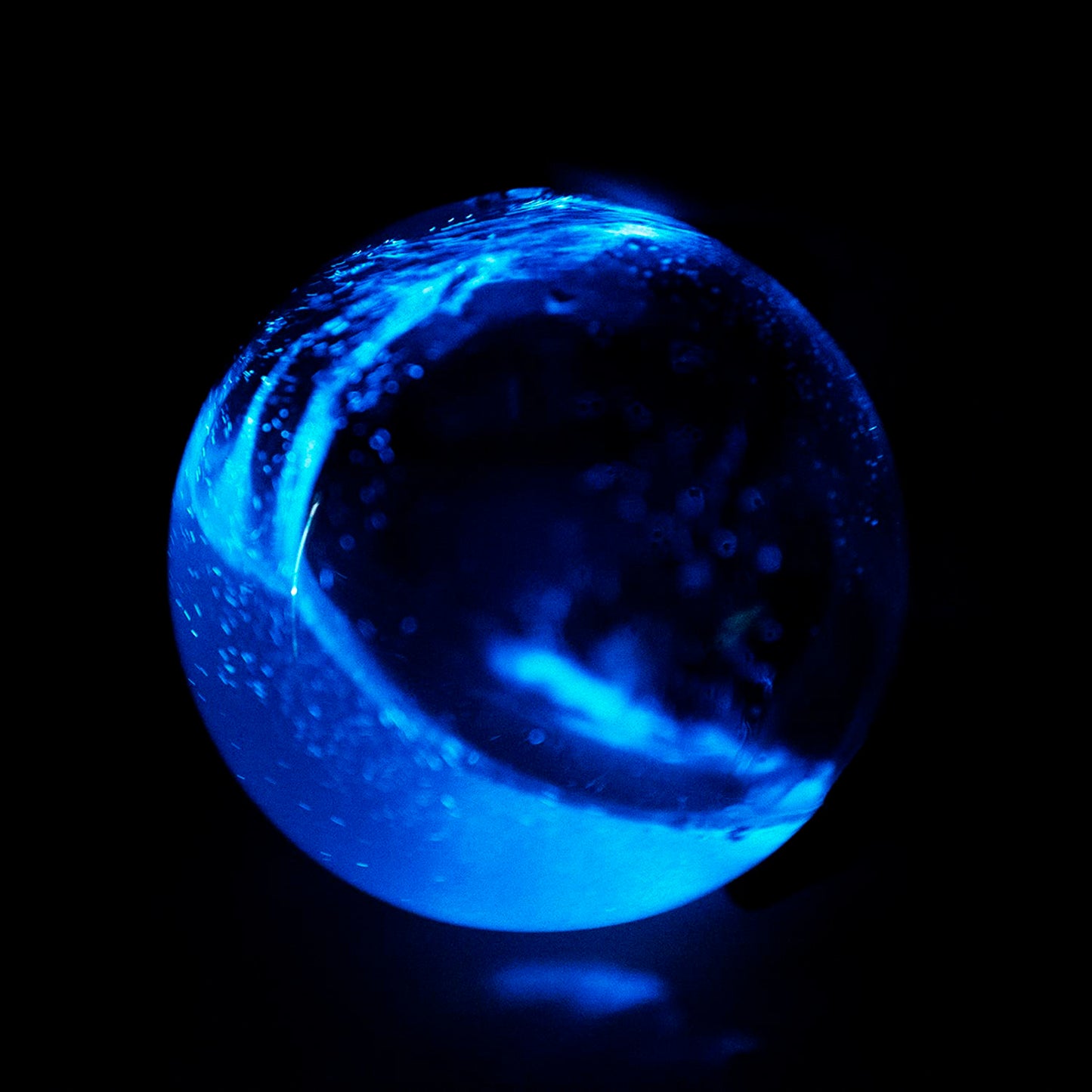 Large Bioluminescent Bio-Orb Gift Option - Living 6-inch Glass Orb with Free Glowing Plankton Coupon
