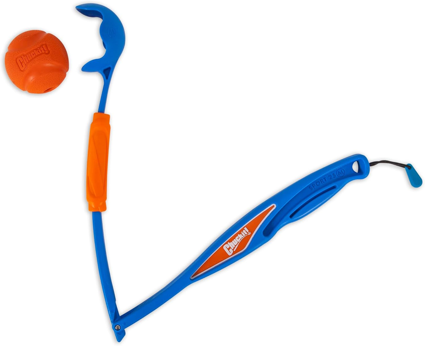Chuckit! Fetch & Fold 25M Dog Ball Launcher, 25" Length, Includes Medium Ball (2.5") For Dogs 20-60 Pounds
