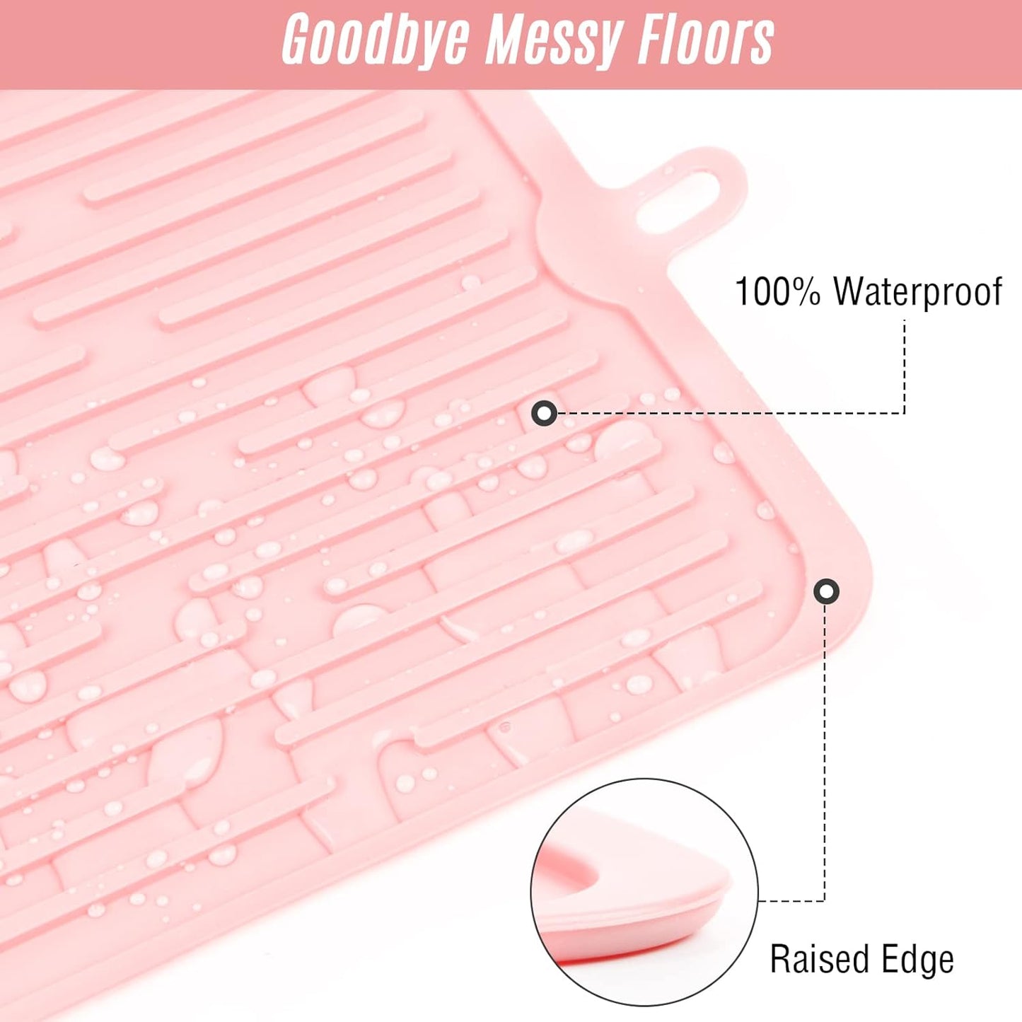 Small Dog & Cat Feeding Combo Set (Includes Non-Slip Mat & Ceramic Bowl) Non-Slip Waterproof Placemat | Dishwasher Safe, Healthy & Easy to Clean | Spill-Resistant