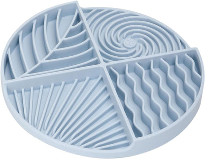 Slow Feeder Dog Bowls, Lick Mat for Dog, Silicone Dog Feeding Bowls with Suction Cups, Blue