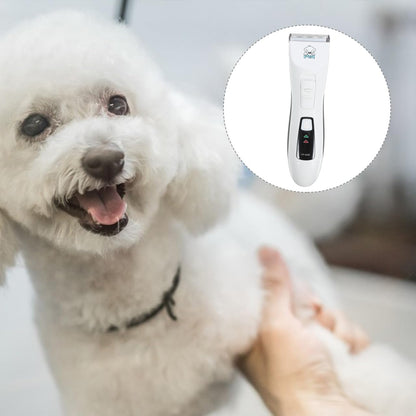 Hemoton Electric Pet Hair Clipper for Dogs Cats Rechargeable Grooming Tool Safe Hair Trimmer with Cleaning Brush and Position Comb Accessories for Pet Grooming at Home