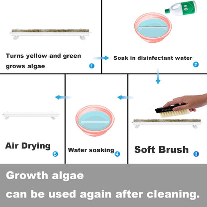 Carefree Fish Aquarium 6/12Inch Nano Materials Air Stone Strip Fish Tank Bubble Stone for Saltwater and Fresh Water (Not Harm The Health of The Fish)(No Include Air Pump)