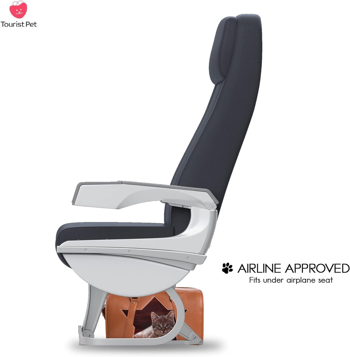 Pet Carrier Dog Cat Puppies Carrier Pet TSA Airline Approved Luxury Faux Leather Carrier Breathable Gift Box Collapsible Travel (RED)