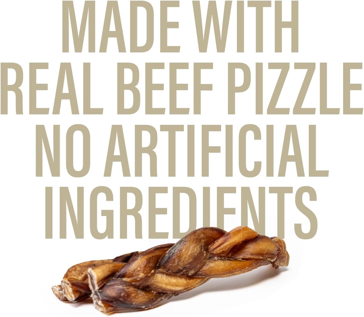 Chewer's Joy Braided Bully Sticks (3 Count) – Natural Dog Treats – Single Ingredient Long-Lasting Chews, High Protein