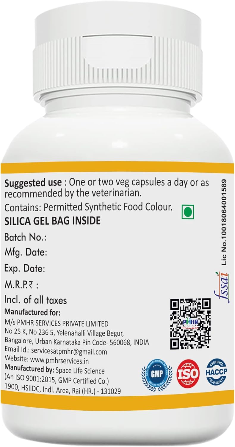 Pet Probiotics Bacillus clausii Capsules for Pets | Treats Diarrhea for Pets | for Dogs and Cats Digestive Health | 30 Capsules