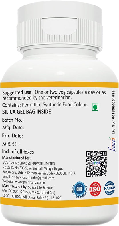 Pet Probiotics Bacillus clausii Capsules for Pets | Treats Diarrhea for Pets | for Dogs and Cats Digestive Health | 30 Capsules