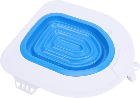 HEEPDD Cat Toilet Training Kit Adjustable Step Design Non Slip Silicone Base Cat Toilet Litter Tray for Pet Cleaning and Defecation, Training Systems Design Non Slip Silicone