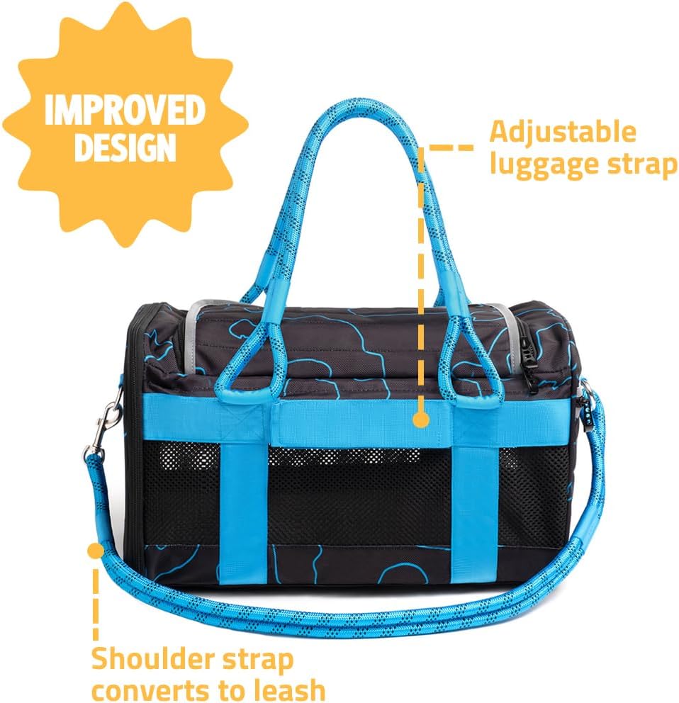 ROVERLUND Airline-Compliant Pet Carrier | Includes Leash | for Pets up to 20lbs