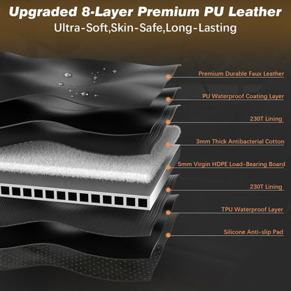 Back Seat Extender for Dogs: Mobile Cozy Pet Den! Skin-Safe Padding, Heavy-Duty PU Leather with Hard Bottom, 450lb Capacity-Waterproof, Non-Slip, 45% More Space (Fits Cars, SUVs & Small Trucks)