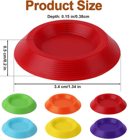 18pcs Reptile Food Dish Bowls, Plastic Colorful Reusable Small Reptile Food Dish Bowls Suitable for Lizard Gecko Frog Pet Tortoise Isopods (6 Colors)