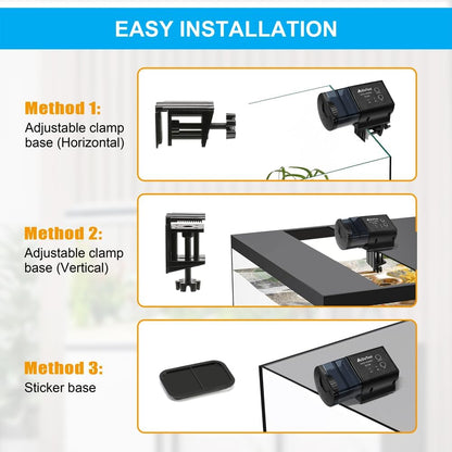Aquarium Automatic Fish Feeder for Small Tank Auto Fish Food Dispenser Timer Vacation Betta Feeder with Moisture-Proof Air Hole