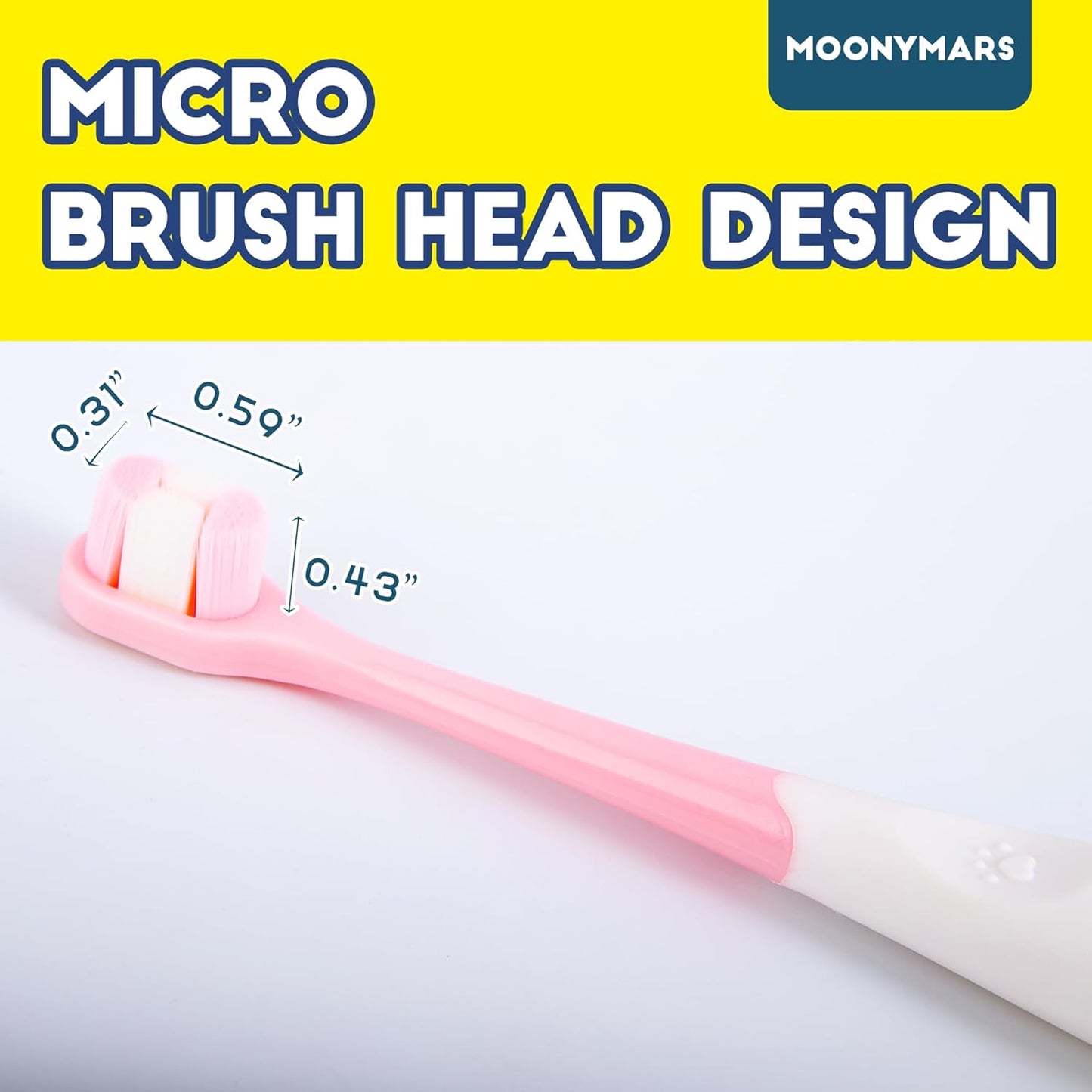 Small Dog Toothbrush, Cat & Puppy Tooth Brushing Kit, Ultra Soft & Mini Head Teeth Brush for Kitten & Tiny Pet, Doggy Toothbrushes Deep Dental Clean, 2 PCS, Blue