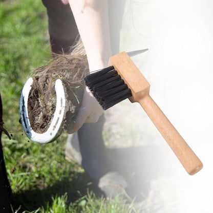 Horses Hoof Pick Stainless Steel Multipurpose Grooming Brush Hoof Cleaning Brush Practical Trimming Horses Grooming Pick for Farm Animal