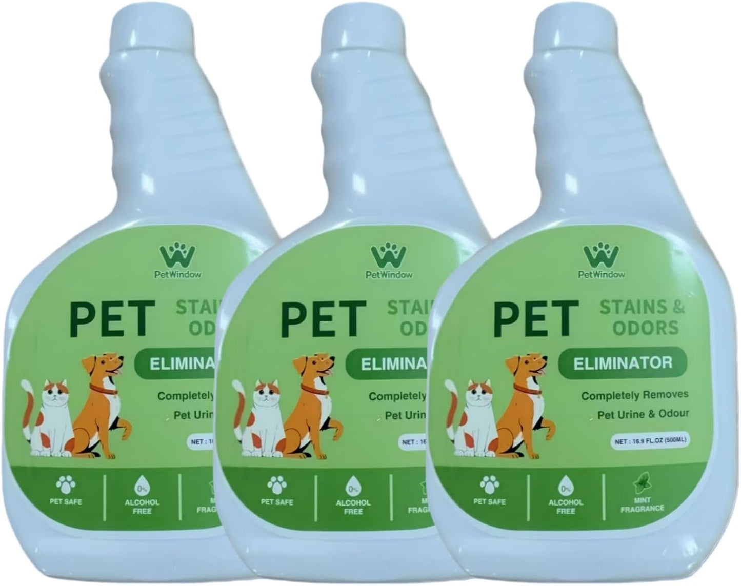 500ml (16.9 Fl Oz) Pet Stain And Odor Remover, Completely Eliminates Pet Urine And Odors(3pcs)