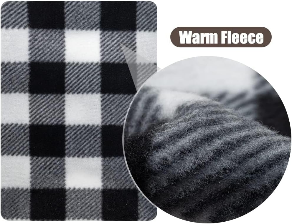 EXPAWLORER Plaid Cat Sweater - Pet Clothes Cat Puppy Vest Warm Fleece Hoodie for Cats, Fall and Cold Winter Coat Pullover Design, Buffalo Checked Sweatshirt Clothing Also for Small Dogs