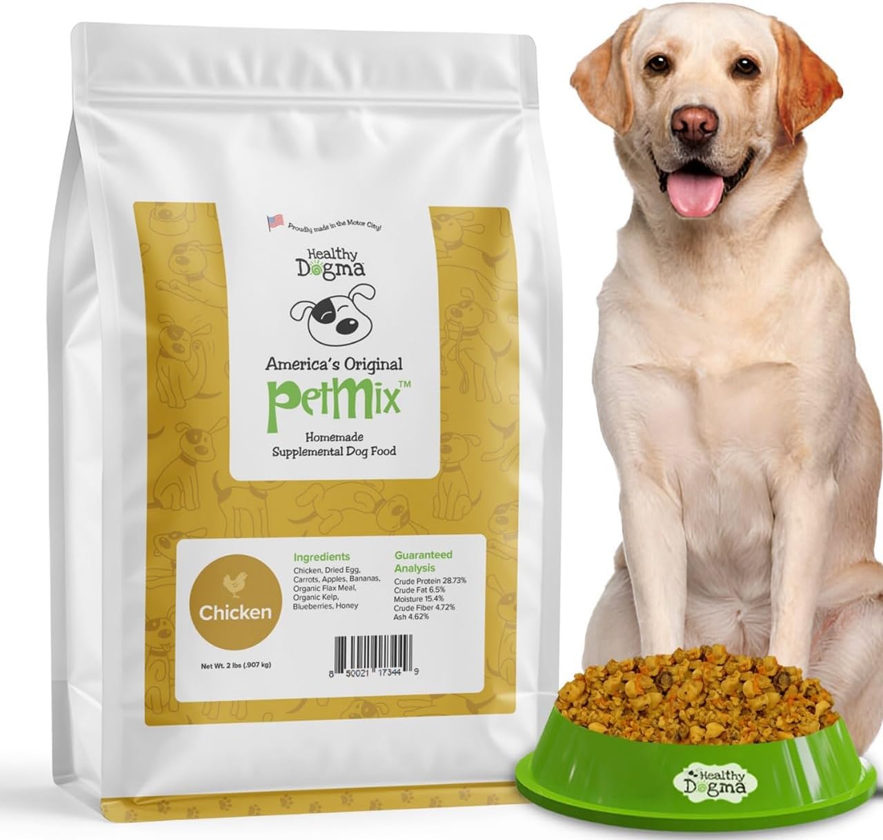 Healthy Dogma Allergy-Sensitive Dog Food & Elk Antler Chew Combo: Dehydrated Chicken Dinner (10 lbs) + Natural, Long-Lasting Elk Antler for Tough Chewers (8+ Inches)