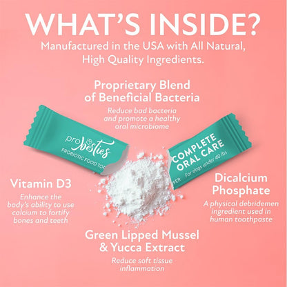 Dental Powder for Dogs Teeth Care, Complete Oral Care for Sm Dogs, Probiotic Food Topper for Extreme Bad Dog Breath (Sm Dog (Under 40 lbs))