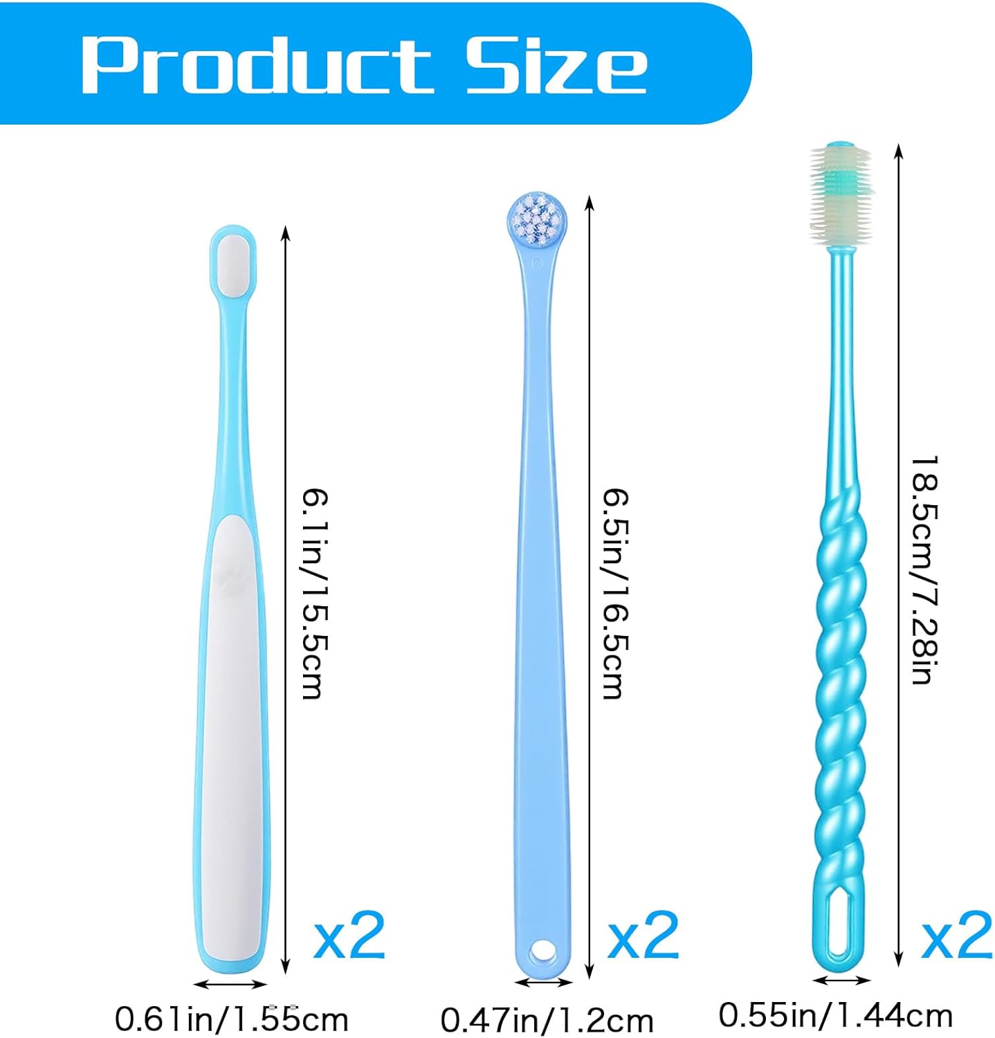6Pcs 360-Degree Small Dog and Cat Soft Toothbrush Cat Dental Care Dog Toothbrush Soft Silicone Pet Toothbrushes for Puppy, Small Dogs and Cats Set of 3 Different Shapes