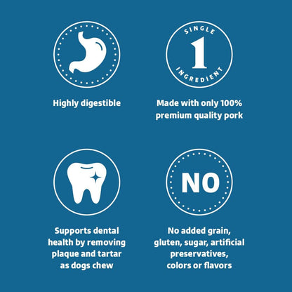 Amazon Brand - Wonder Bound Whole Pig Ears, Single Ingredient, Highly Digestible, Dog Treats for Puppy and Large/Medium Dogs, Pork, 18 Count, 12.7 Ounce (Pack of 2)