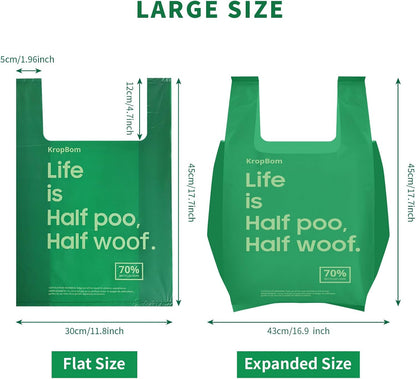 125 Bulk Pack Extra Large Dog Poop Bags for A&H Swivel Bin Pooper Scooper, Pet Waste Bags with Handle for Dog Poop Cat Litter, Heavy Duty Leakproof Unscented