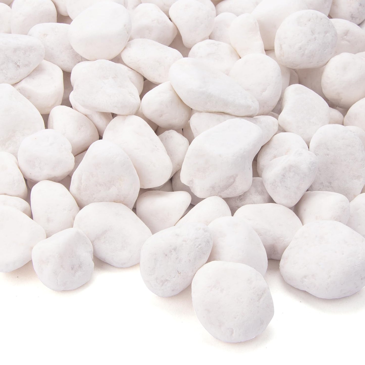18 Pounds Decorative Pebbles, White Stones, White River Rock, Natural Aquarium Gravel, Garden Decor Rocks
