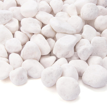 18 Pounds Decorative Pebbles, White Stones, White River Rock, Natural Aquarium Gravel, Garden Decor Rocks
