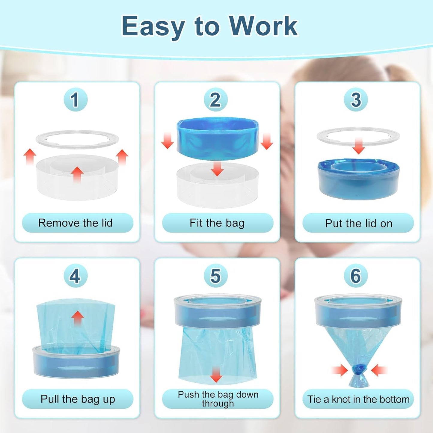 Cat Litter Refill Bags, Diaper Refills With 9 Pack Refill, Toughness Compatible and Excellent Sealing With all Cat Refill Bags and Diaper Refills