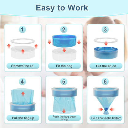 Cat Litter Refill Bags, Diaper Refills With 9 Pack Refill, Toughness Compatible and Excellent Sealing With all Cat Refill Bags and Diaper Refills