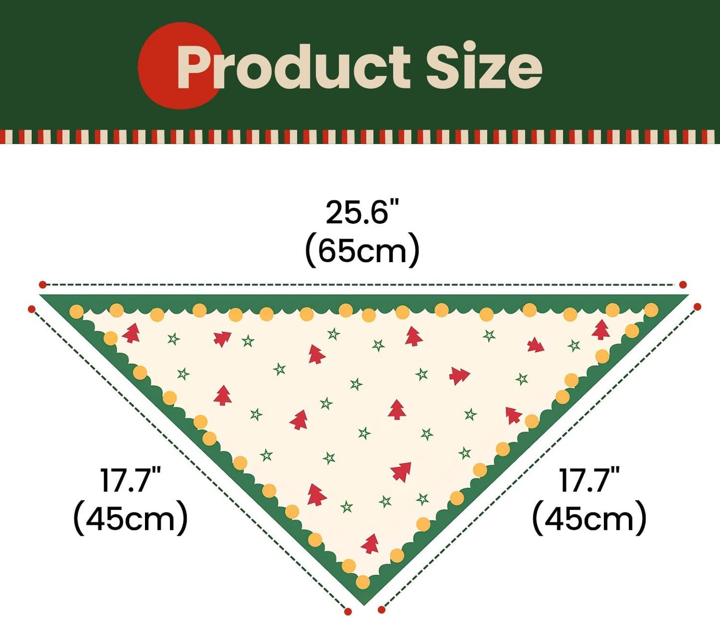 Adjustable Christmas Dog Bandana, Festive Pet Outfit Washable for Small to Medium Dogs & Cats