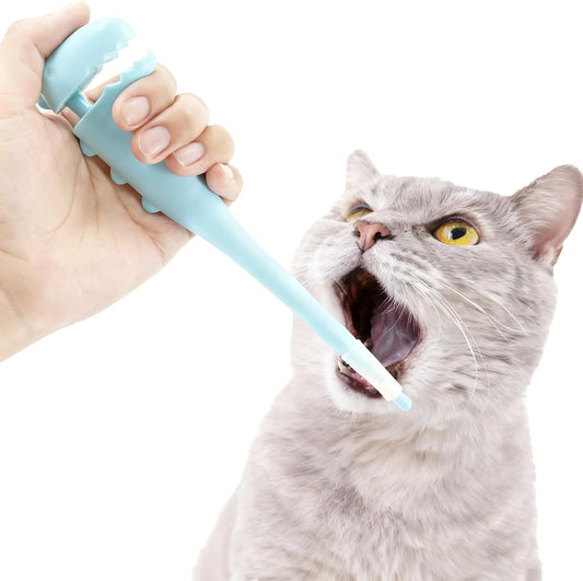 Cat Pill Shooter - Pet Pill Shooter for Dogs and Cats,Soft Tip Syringe Dispenser,Easy Medication Delivery to Small Animals (Blue)