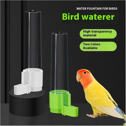 Bird Feeder, Automatic Transparent Bird Water Dispenser and Feeder Bottle Anti-Spatter Easy Clean Simple Design Pet Supplies,for Garden(Green)
