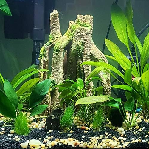 SLOCME Aquarium Resin Tree Trunk Ornament - Fish Tank Wood House Decor, Betta Fish or Other Pets Can Swim Through The Branches