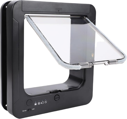 Smart Electronic Pet Door, Automatic Cat Dog Door with 2 Collar Sensor Battery Powered Electronic Sensor with Remote Control for Small Medium Pet