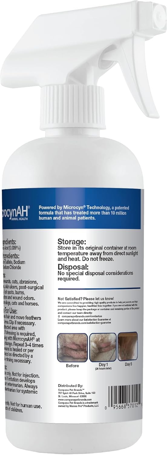 Manna Pro MicrocynAH Wound & Skin Care Spray, 16 oz