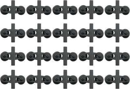 20PCS Black PVC Aquarium Divider Suction Cup Clamp Glass Fixing Clip Suitable for Separating Fish Tank and Supporting Plastic Mesh Panels