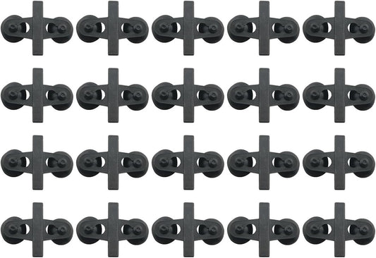 20PCS Black PVC Aquarium Divider Suction Cup Clamp Glass Fixing Clip Suitable for Separating Fish Tank and Supporting Plastic Mesh Panels