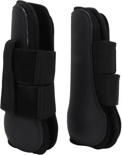 Horse Front Boots Adjustable Lightweight, Horse Front Leg Protection Support Boots with Nylon Hook & Loop Design, Shock Absorbing Tendon Boots for Riding Jumping Racing
