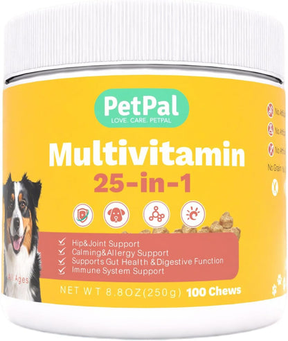 Healthy Grain-Free Dog Treats, Soft Chew with Vitamins for Training & Rewardings, Immune System Health, Joint Health, Low-Calorie, Zero Artificial Flavor and Coloring, 100 Count