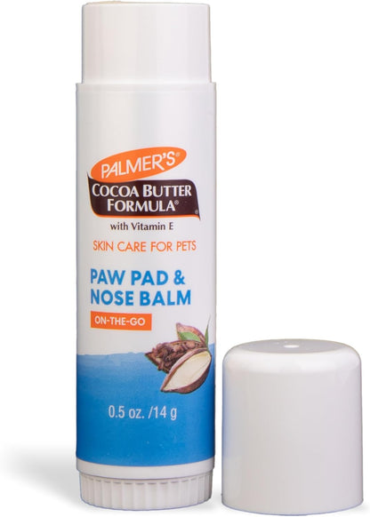 Palmer's Cocoa Butter Fragrance Free Intensive Paw Repair Swivel Stick for Dogs Cocoa Butter Paw Balm with Vitamin E, Peppermint Oil, and Shea Butter for Rough & Dry Pads for Dogs -0.5 oz
