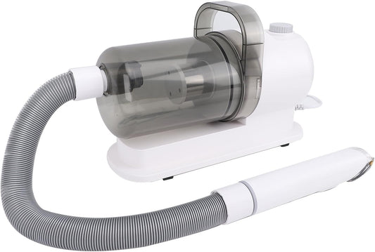 Pet Grooming Kit, 5 in 1 Dog Grooming Vacuum with Electric Clipper and 4 Adjustable Combs, Low Noise Design for Dogs Cats Home Cleaning 2.5L Dust Container (US Plug 110V)