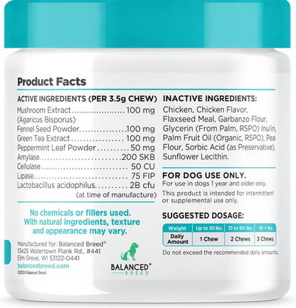 Balanced Breed Dog Health Bundle – All-in-1 Vitamins + Probiotics & Digestive Enzymes (2 × 60 Soft Chews)