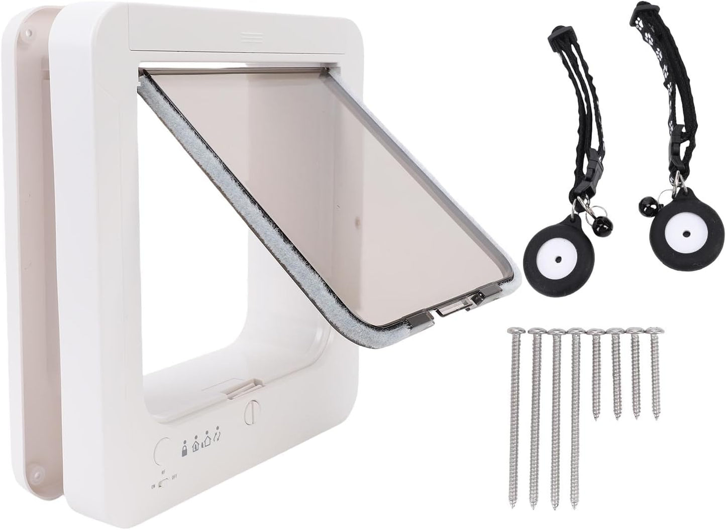 Yoidesu Smart Electronic Pet Door, Automatic Pet Door, Battery Powered Electronic Sensor Pet Door, Easy Installation & Space - Saving Design, Pet Operated, Quiet Operation