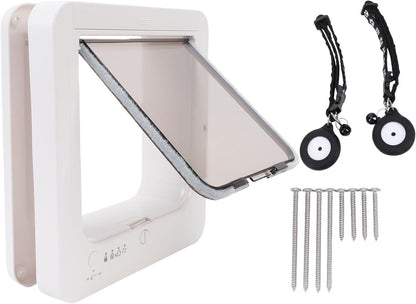 Yoidesu Smart Electronic Pet Door, Automatic Pet Door, Battery Powered Electronic Sensor Pet Door, Easy Installation & Space - Saving Design, Pet Operated, Quiet Operation