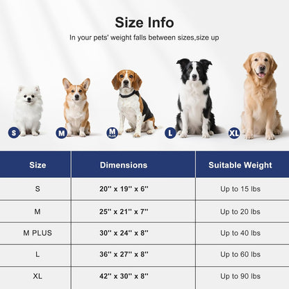 FURTIME Washable Dog Bed Large Sized Dogs, Washable Comfy Fluffy Large Dog Bed, Removable Zipper Cover Machine Wash, Soft Orthopedic Bed Durable Pet Cuddler with Anti-Slip Bottom, 36"x27"x8", Grey