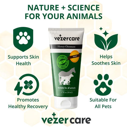 Dog Paw Balm & Wound Care Ointment – Natural Alternative to Manuka Honey for Hot Spots, Itchy Skin & Cuts – Safe for Dogs, Cats & Horses – Lick-Safe & Steroid-Free 1.7 oz