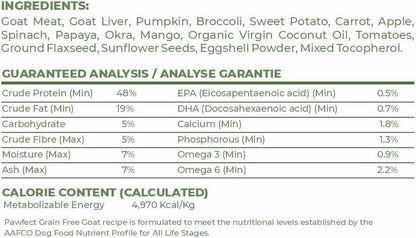 Nature's Kitchen Freeze Dried Dog Food, Goat | Complete and Balanced Meal | All-Natural | Grain Free | Healthy Topper | High Protein | Single Source of Protein (8.82oz)